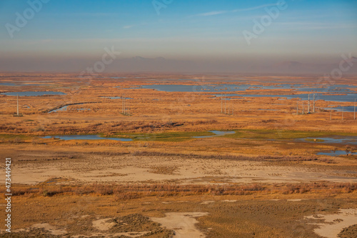 Aerial view of the West Crystal Unit Farmington Bay near airport