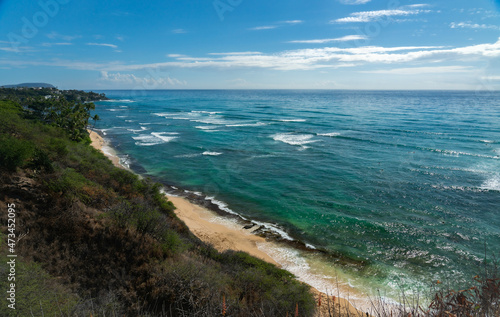 view of the coast of the sea in Hawaii