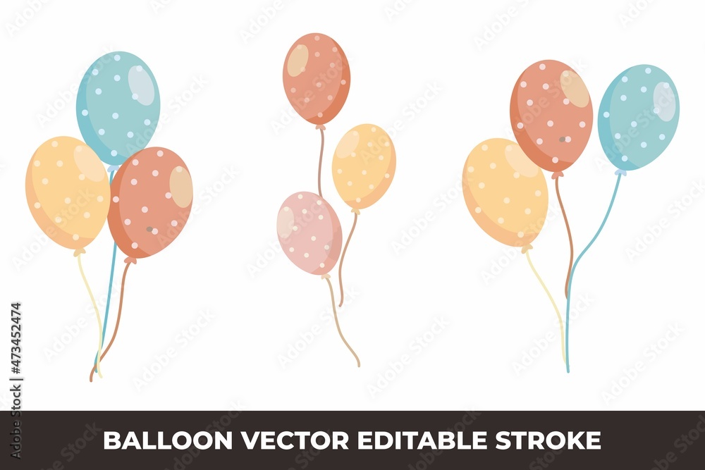Set icon balloons vector Set icon balloons vector