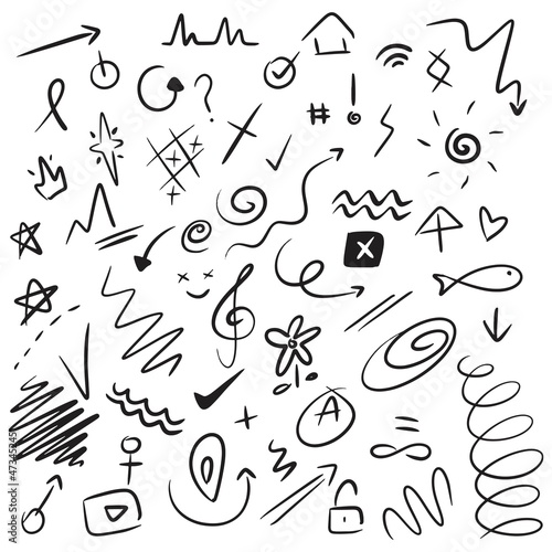 Hand drawn abstract scribble doodle 