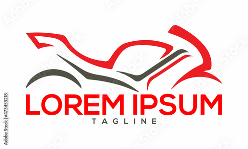 Unique motorbike logo Modern and minimalist vector and abstract logo
