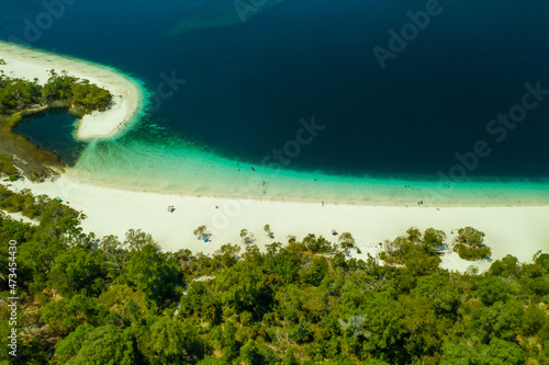 Aerial view of Lake MacKenzie/ Boorangoora photo