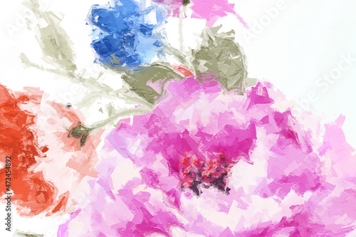 Fototapeta Naklejka Na Ścianę i Meble -  Abstract beautiful floral bouquet illustration