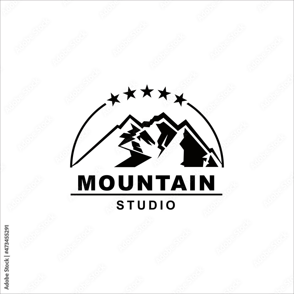 Mountain logo. Vector and illustrations.