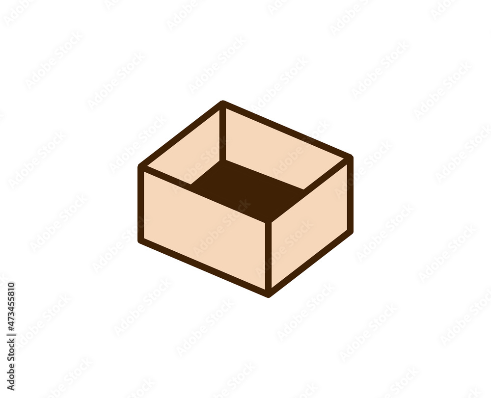 Box line icon. Vector symbol in trendy flat style on white background. Commerce sing for design. Box line icon. Vector symbol in trendy flat style on white background. Commerce sing for design.