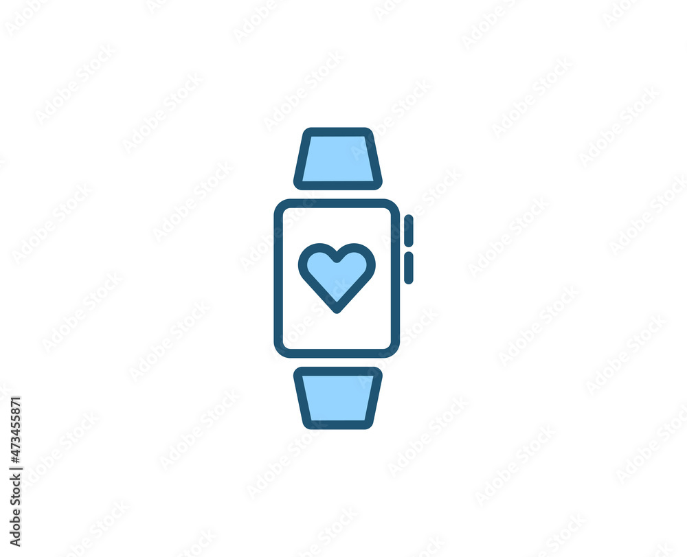 Line Smart watch icon isolated on white background. Outline symbol for website design, mobile application, ui. Electronics pictogram. Vector illustration, editorial stroсk. Line Smart watch icon isolated on white background. Outline symbol for website design, mobile application, ui. Electronics pictogram. Vector illustration, editorial stroсk.