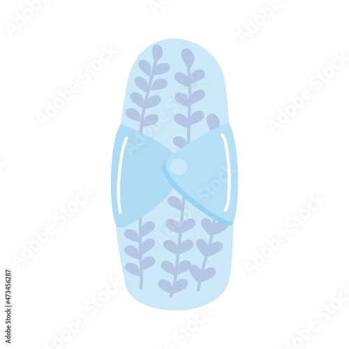 sanitary napkin with leafs
