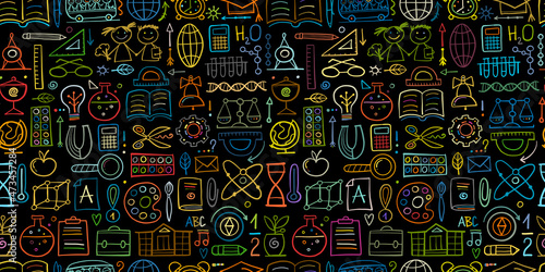 Back to School. Abstract Background. Seamless Pattern for your design