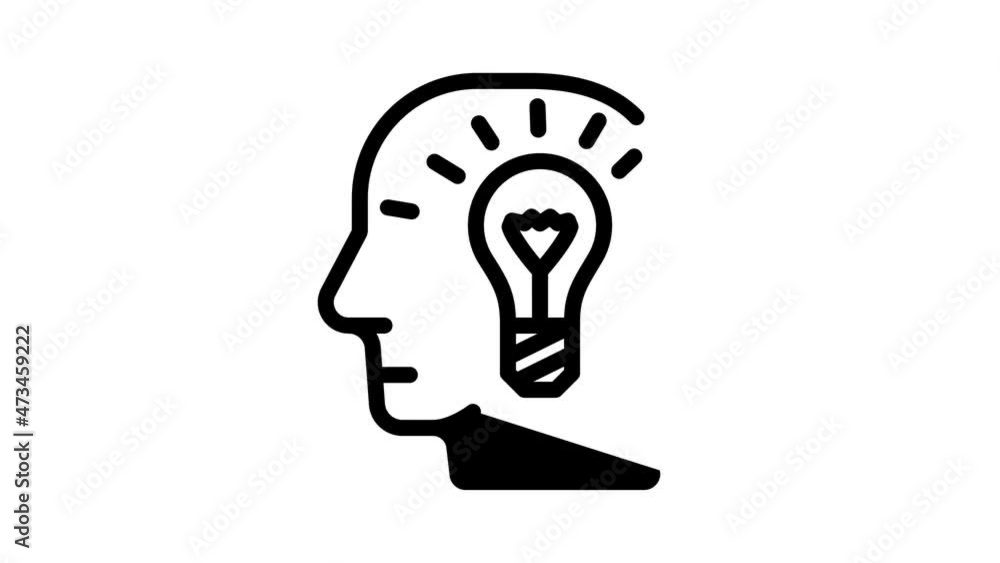idea for production animated line icon idea for production sign. isolated on white background idea for production animated line icon idea for production sign. isolated on white background