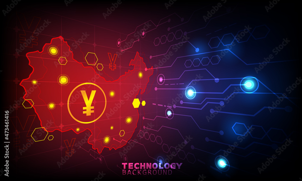 Obraz premium technology background. neon effect. Hi-tech digital technology.