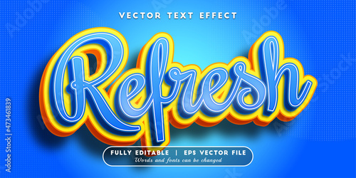 Text effects 3d refresh, editable text style