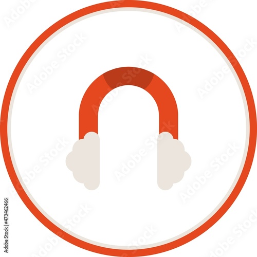 Earmuffs Flat Circle Vector Icon Design