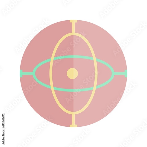 Gyroscope Flat Light Vector Icon Design