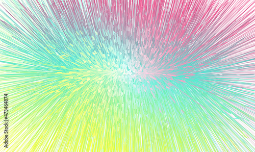 Vector explosion colorful lines technology background. Big data algorithms visualization. Vector illustration in concept of science, technology, social network.