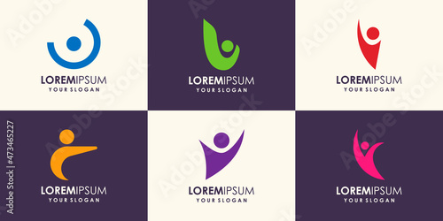 Human logo template elements