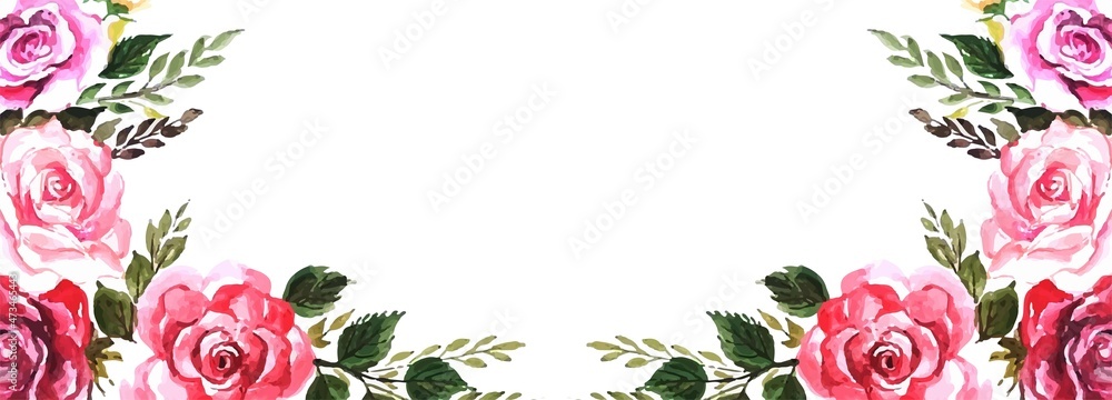 Elegant flowers creative card banner template background Elegant flowers creative card banner template background