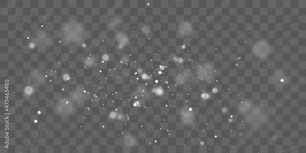 Glowing light effect with many glitter particles isolated on transparent background. Vector star cloud with dust. Glowing light effect with many glitter particles isolated on transparent background. Vector star cloud with dust.