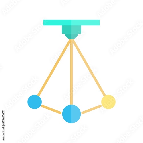 Pendulum Flat Light Vector Icon Design