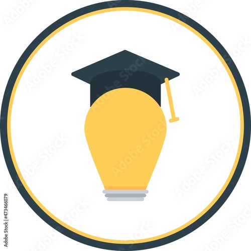 Wisdom Flat Circle Vector Icon Design
