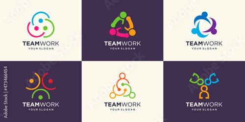set of a community logo icon template