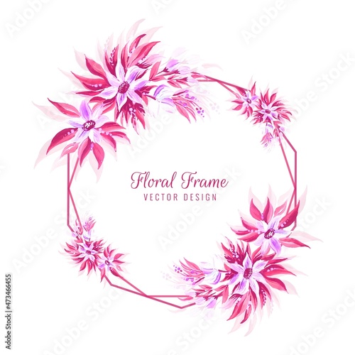 Decorative floral frame on white background © Harryarts