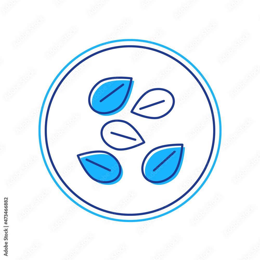 Obraz premium Filled outline Seeds of a specific plant icon isolated on white background. Vector