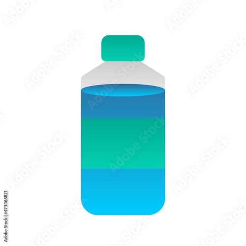 Water Bottle Flat Gradient Vector Icon Design