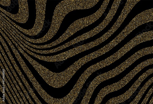 golden glitters wave texture pattern background