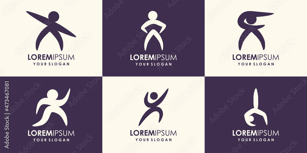 Abstract people logo design.