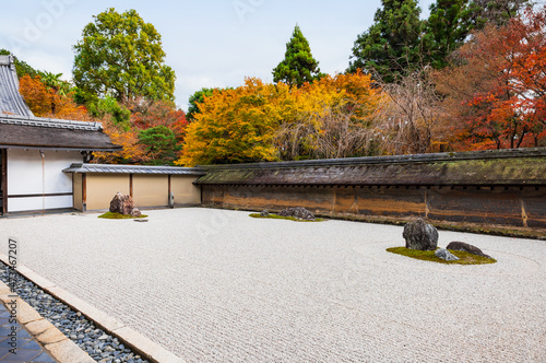 秋の京都　龍安寺　石庭