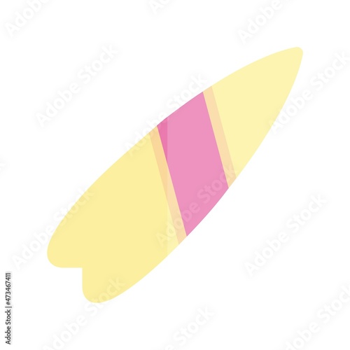 Surfboard Flat Light Vector Icon Design