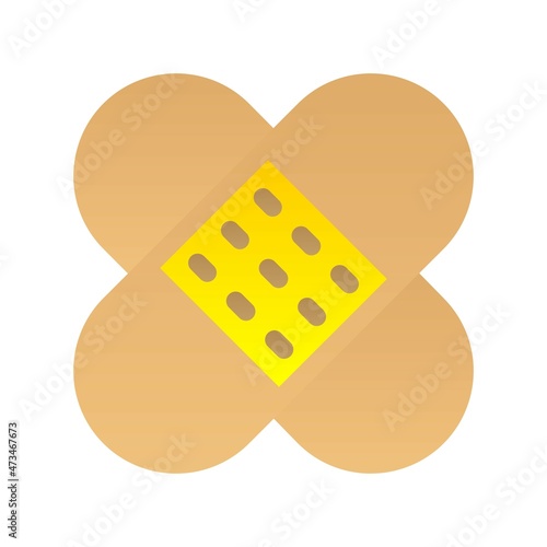 Plaster Flat Gradient Vector Icon Design