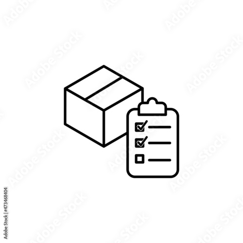 Box icon, delivery and shipping, open package, unbox icon with check sign. Box icon and approved, confirm, done, tick, completed symbol. Vector EPS 10