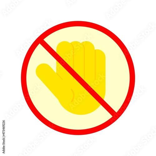Halt Flat Vector Icon Design