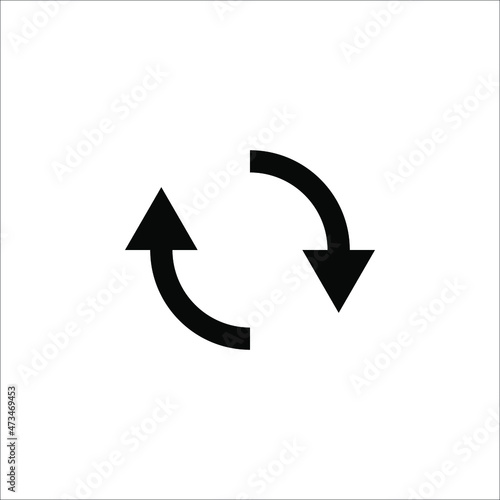 Free Download Rotation arrows Icon Vector. Simple flat symbol. Perfect Black pictogram illustration on white background. - GFXLoad