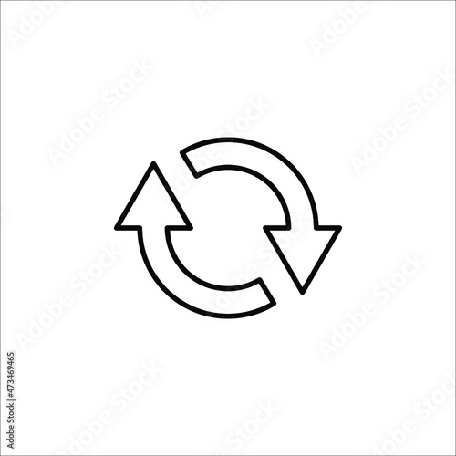 Free Download Rotation arrows Icon Vector. Simple flat symbol. Perfect Black pictogram illustration on white background. - GFXLoad
