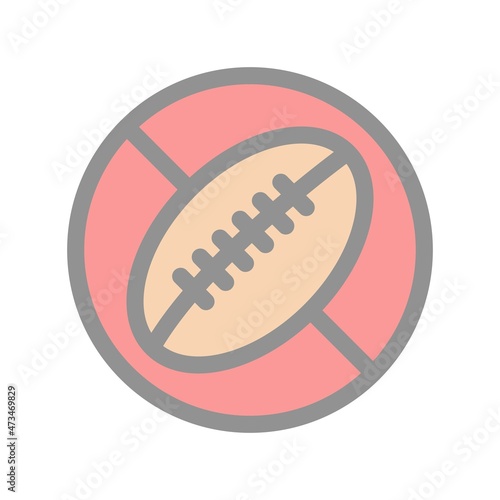 Rugby Filled Light Vector Icon Design