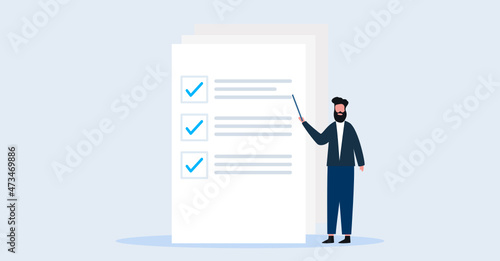 business completed checklist on paper