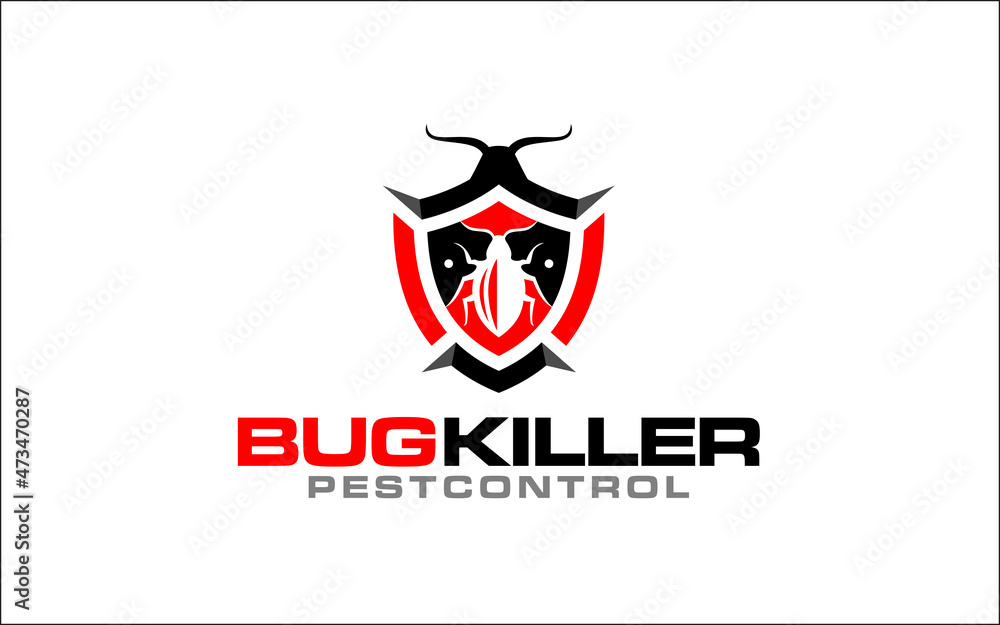 Obraz premium Illustration vector graphic of disinfection service and pest control logo design template-09