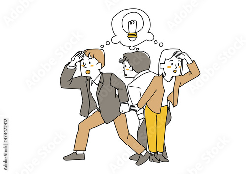 アイディア　探す　チーム　プロジェクト　協力　クリエイティブ