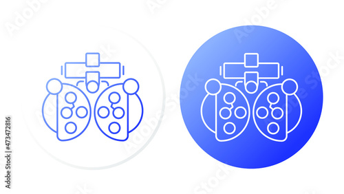 Optometry (Phoropter). Line icon concept