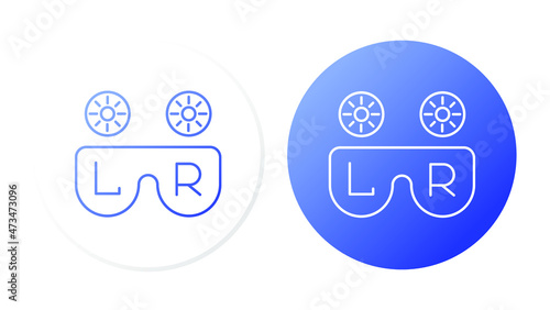 Optometry (lens case). Line icon concept