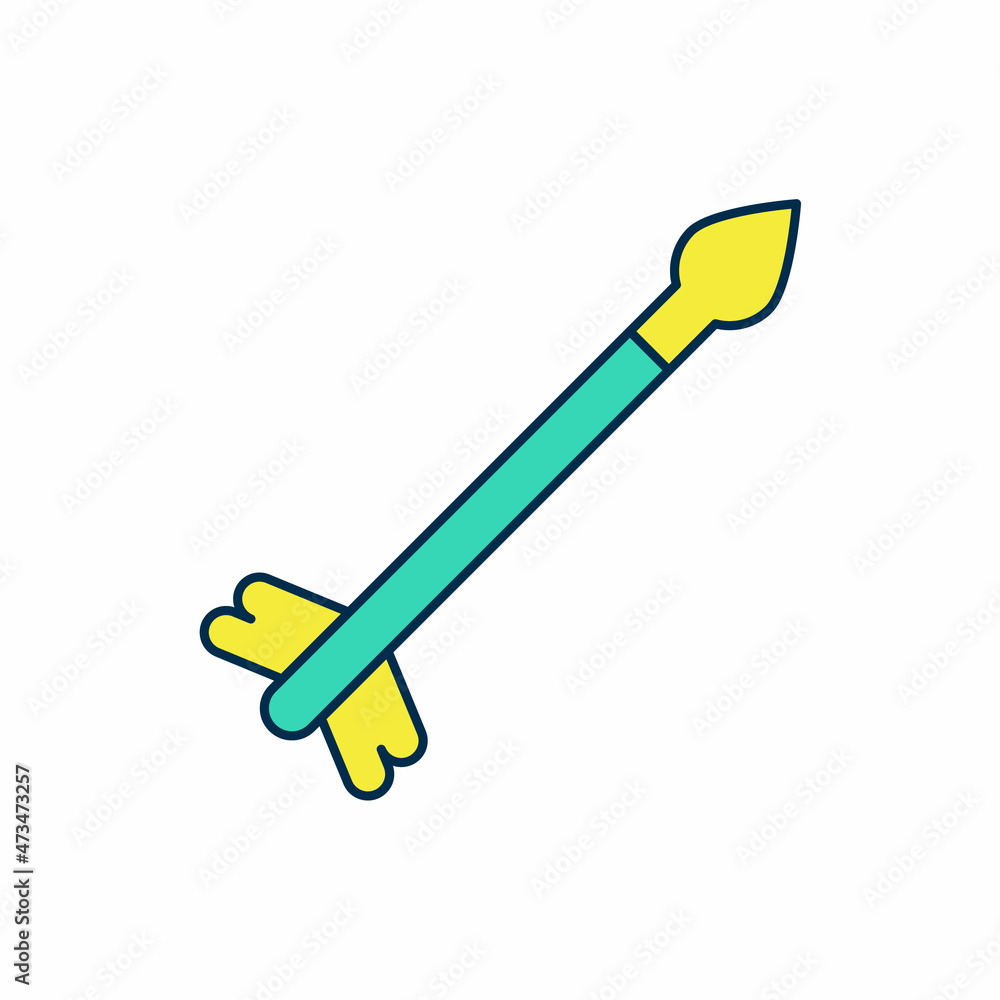 Filled outline Medieval arrows icon isolated on white background. Medieval weapon. Vector Filled outline Medieval arrows icon isolated on white background. Medieval weapon. Vector