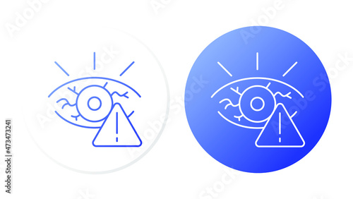 Optometry (inflammation of the eye). Line icon concept