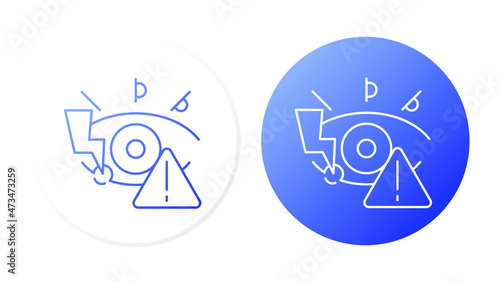 Optometry (inflammation of the eye, pus). Line icon concept