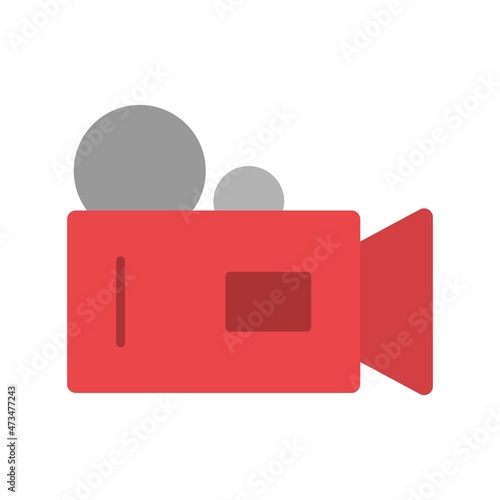 Video Recorder Flat Vector Icon Design