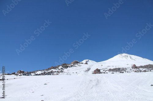 snow covered mountains