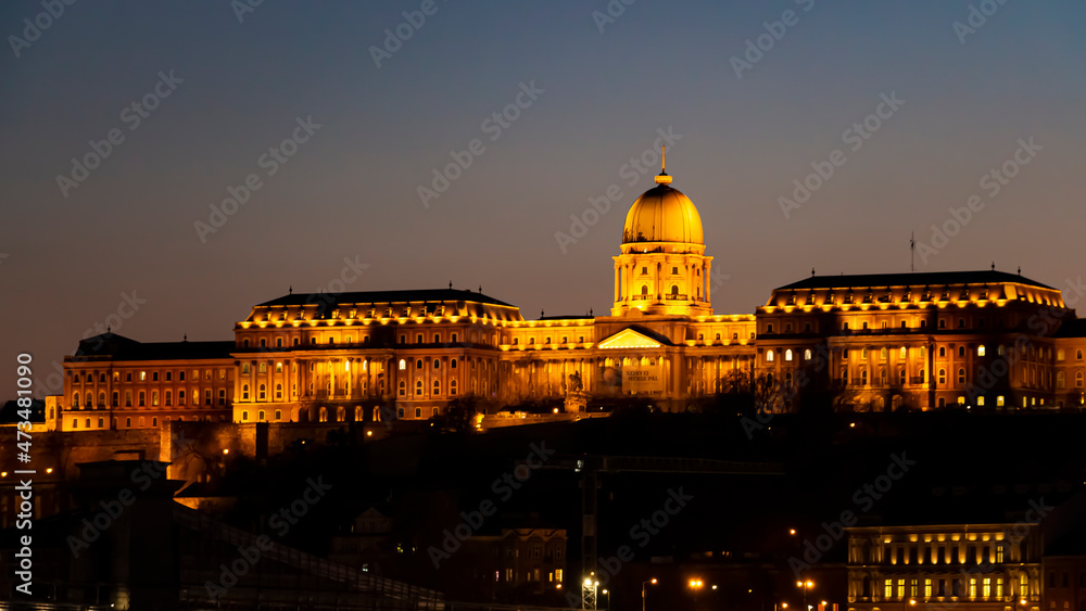 The Buda Castle in the evening light