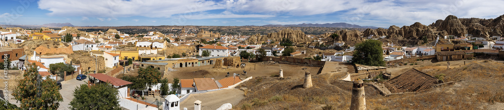 Panoramic view of Guadix, seen from the Padre Poveda lookout