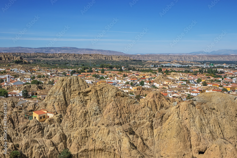 Tuff hill with Guadix in the background, seen from the Caves lookout